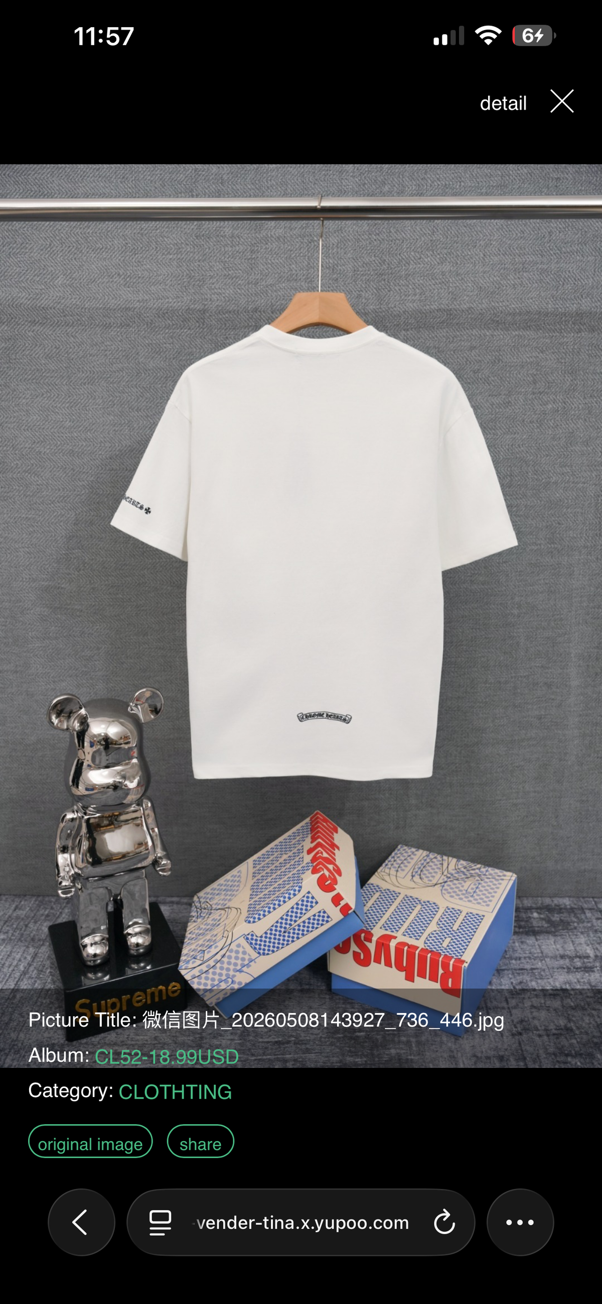 Chrome Hearts Neck Logo T-Shirt – White