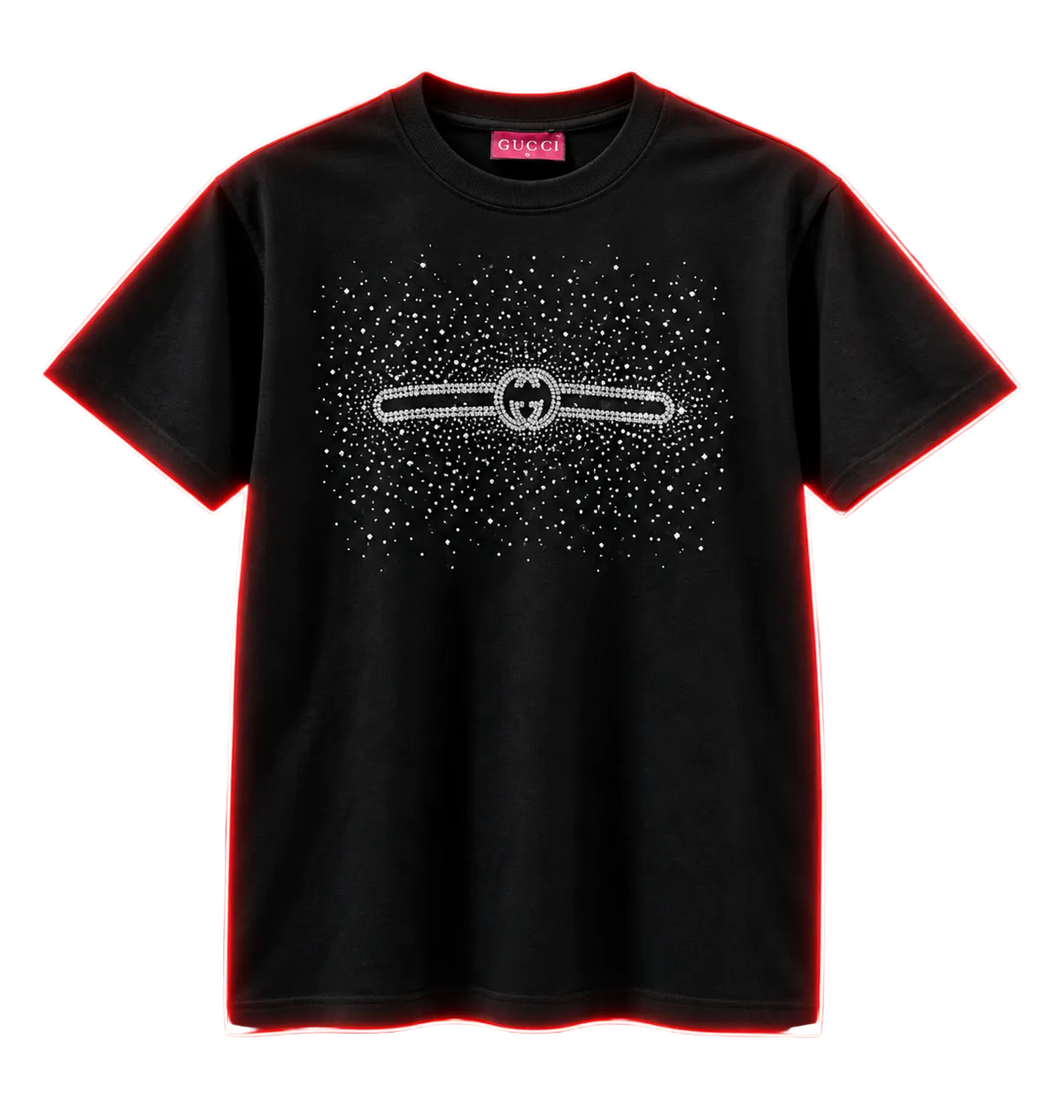 Gucci Crystal Logo T-Shirt – Black