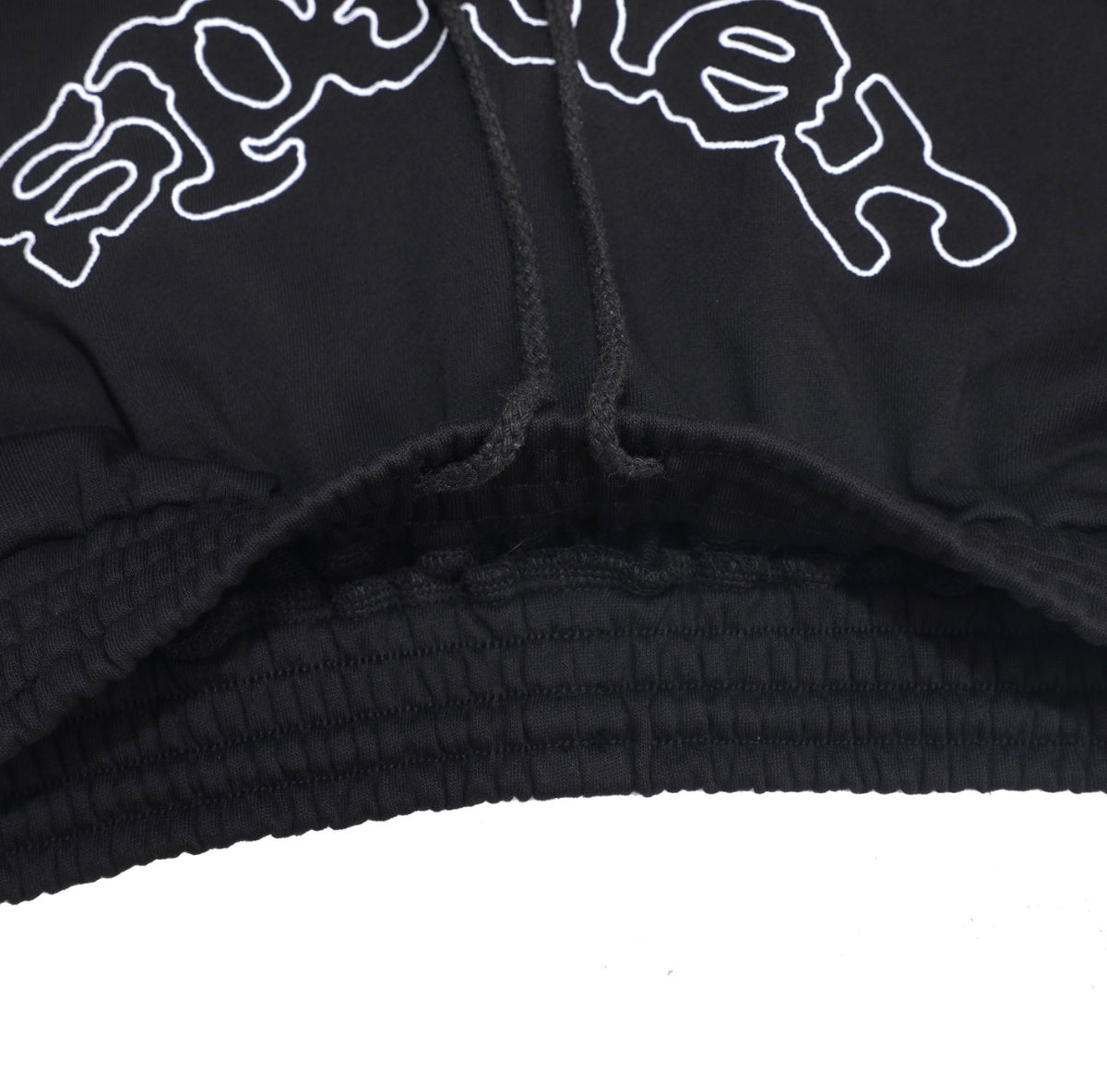 Outline Logo Drawstring Shorts – Black