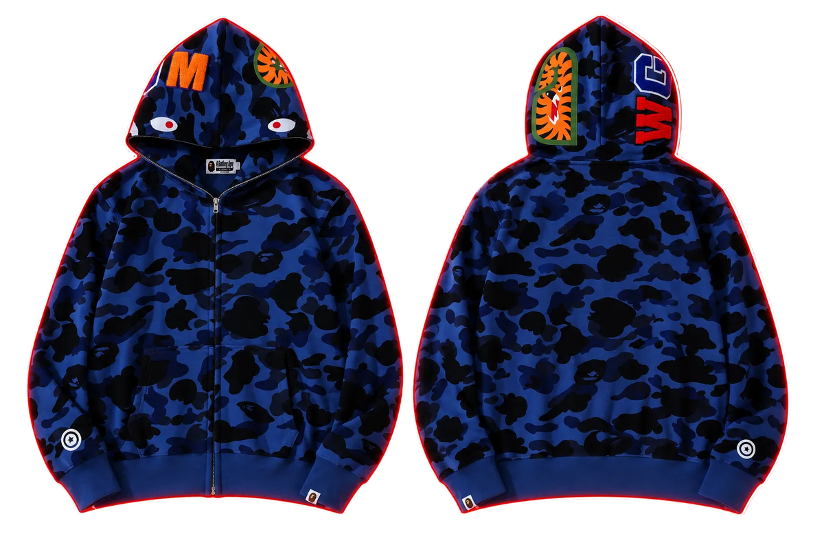 BAPE Shark Camo Full-Zip Hoodie