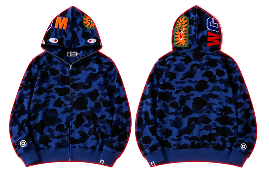 BAPE Shark Camo Full-Zip Hoodie