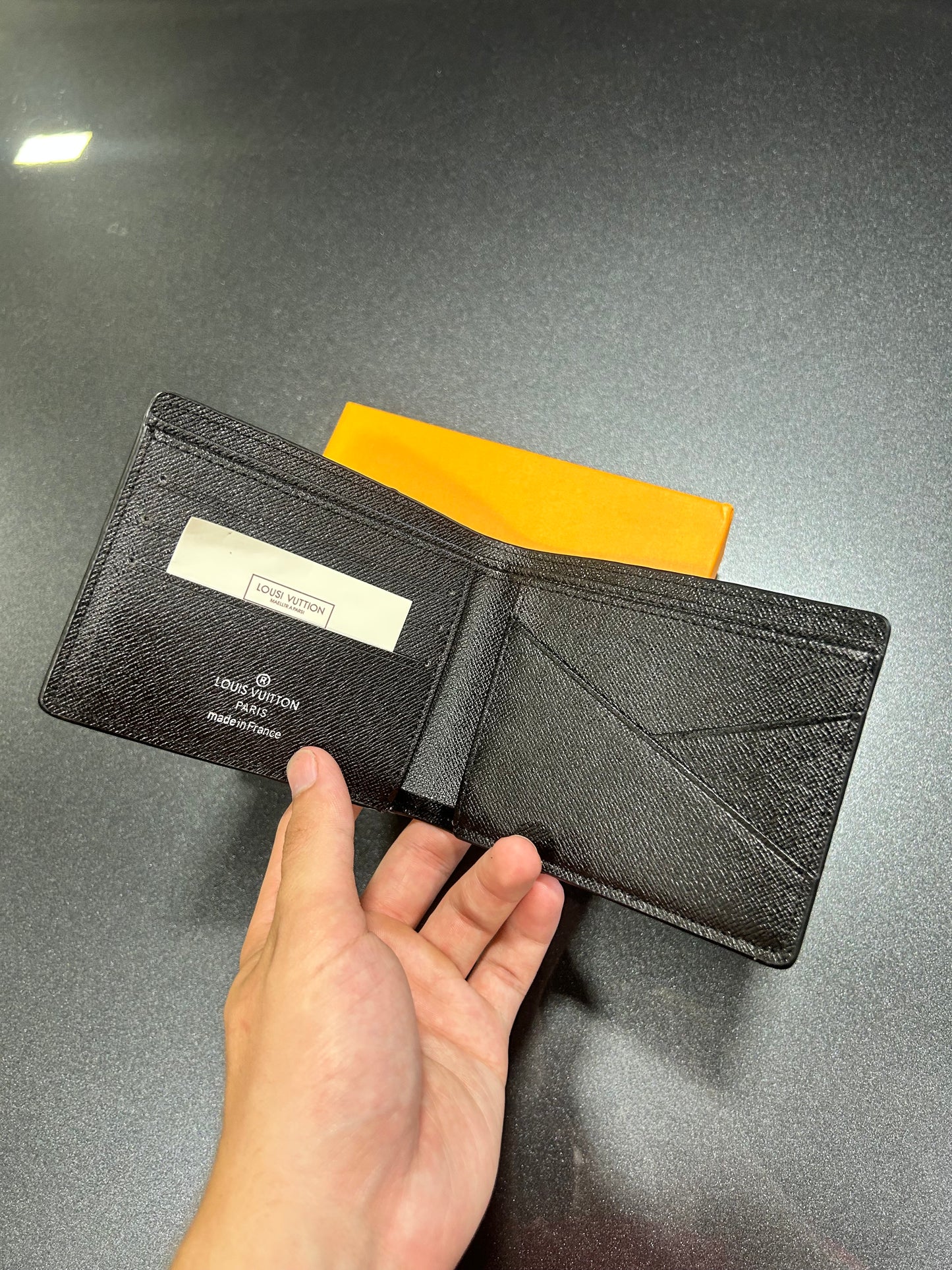 Inspired by LV Monogram Inspired Bi-Fold Wallet -Black