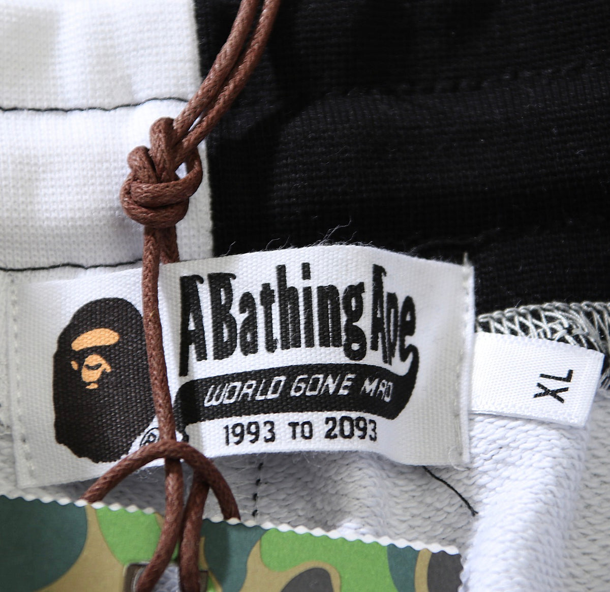 BAPE Split Camo Shark Shorts – Black/White
