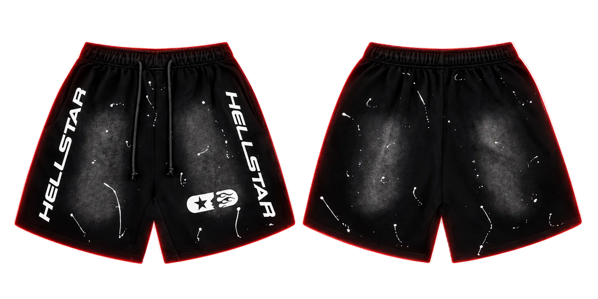 Hellstar Paint Splatter Logo Shorts