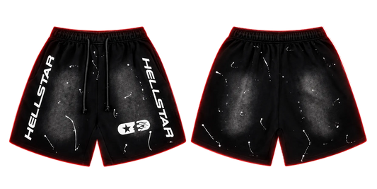 Hellstar Paint Splatter Logo Shorts