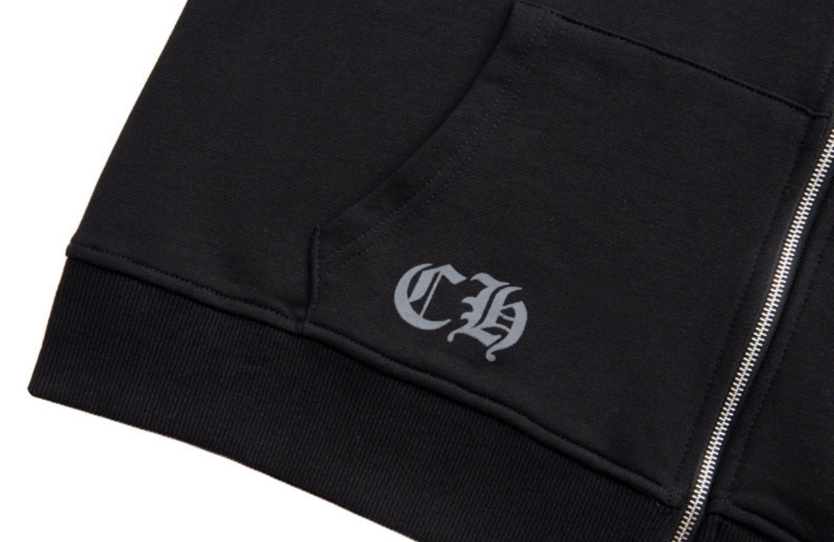 Chrome Hearts Horseshoe Zip-Up Hoodie