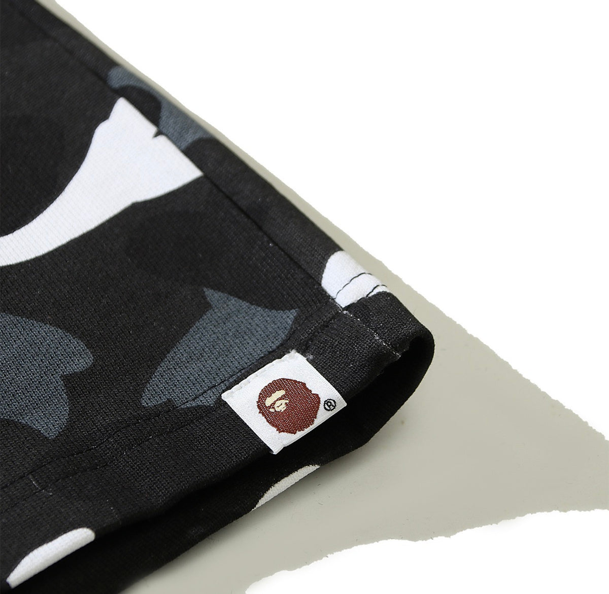 BAPE Split Camo Shark Shorts – Black/White