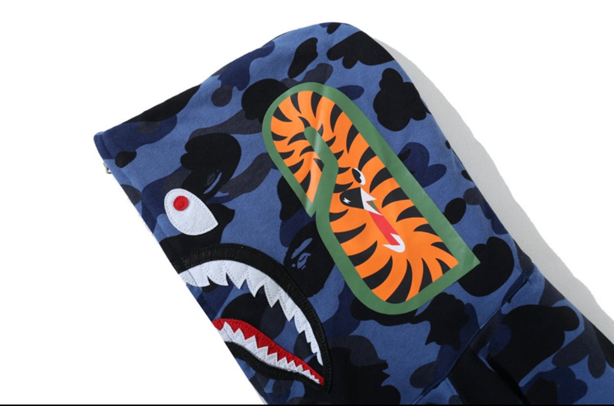BAPE Shark Camo Full-Zip Hoodie