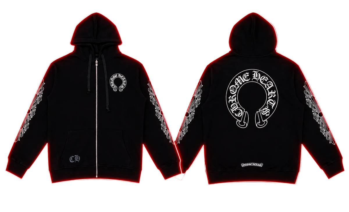 Chrome Hearts Horseshoe Zip-Up Hoodie