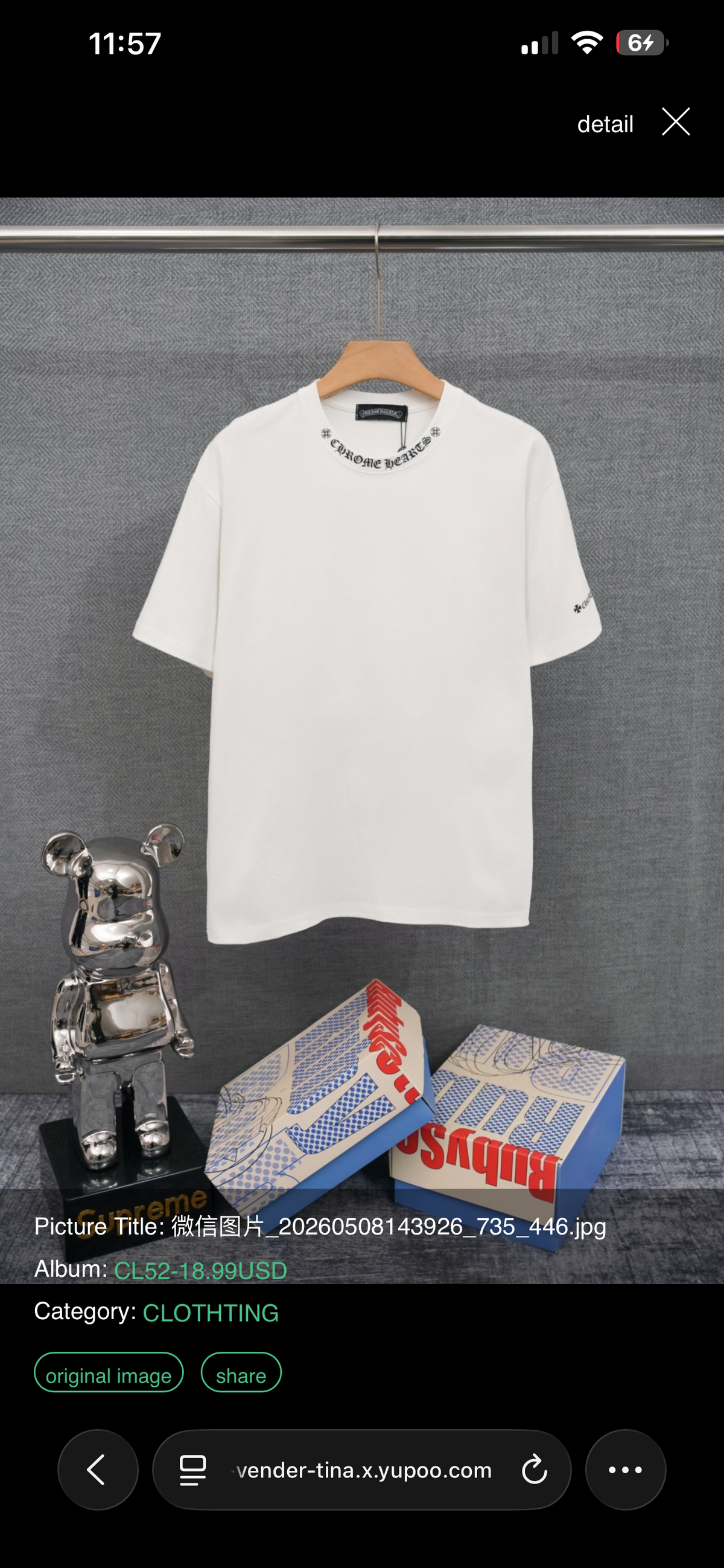 Chrome Hearts Neck Logo T-Shirt – White