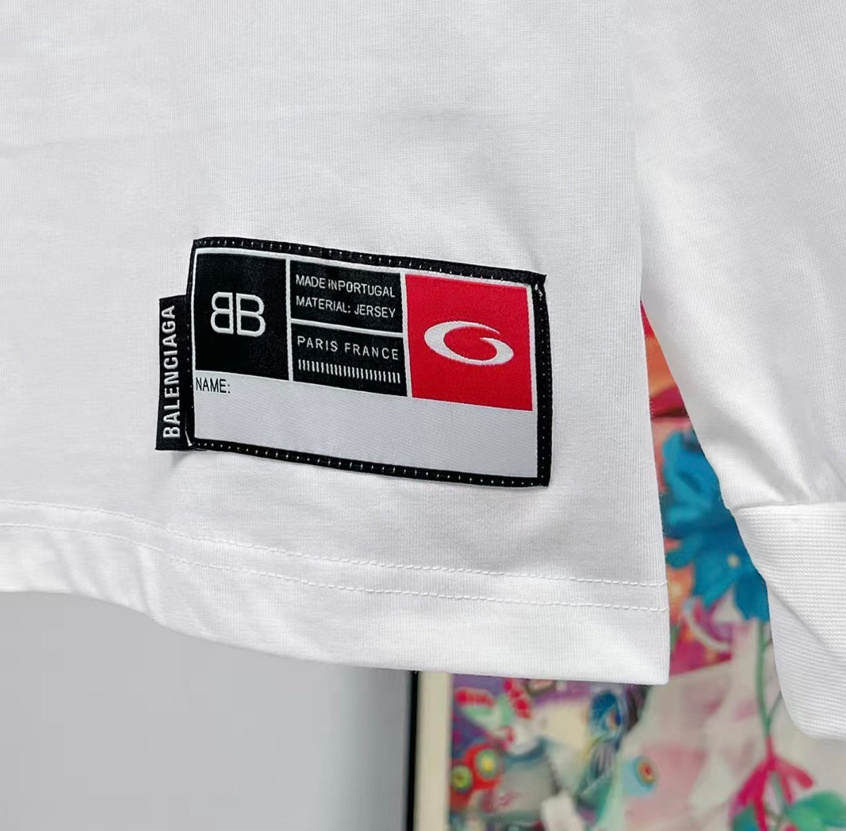 Balenciaga 01 Jersey Long-Sleeve Shirt – White