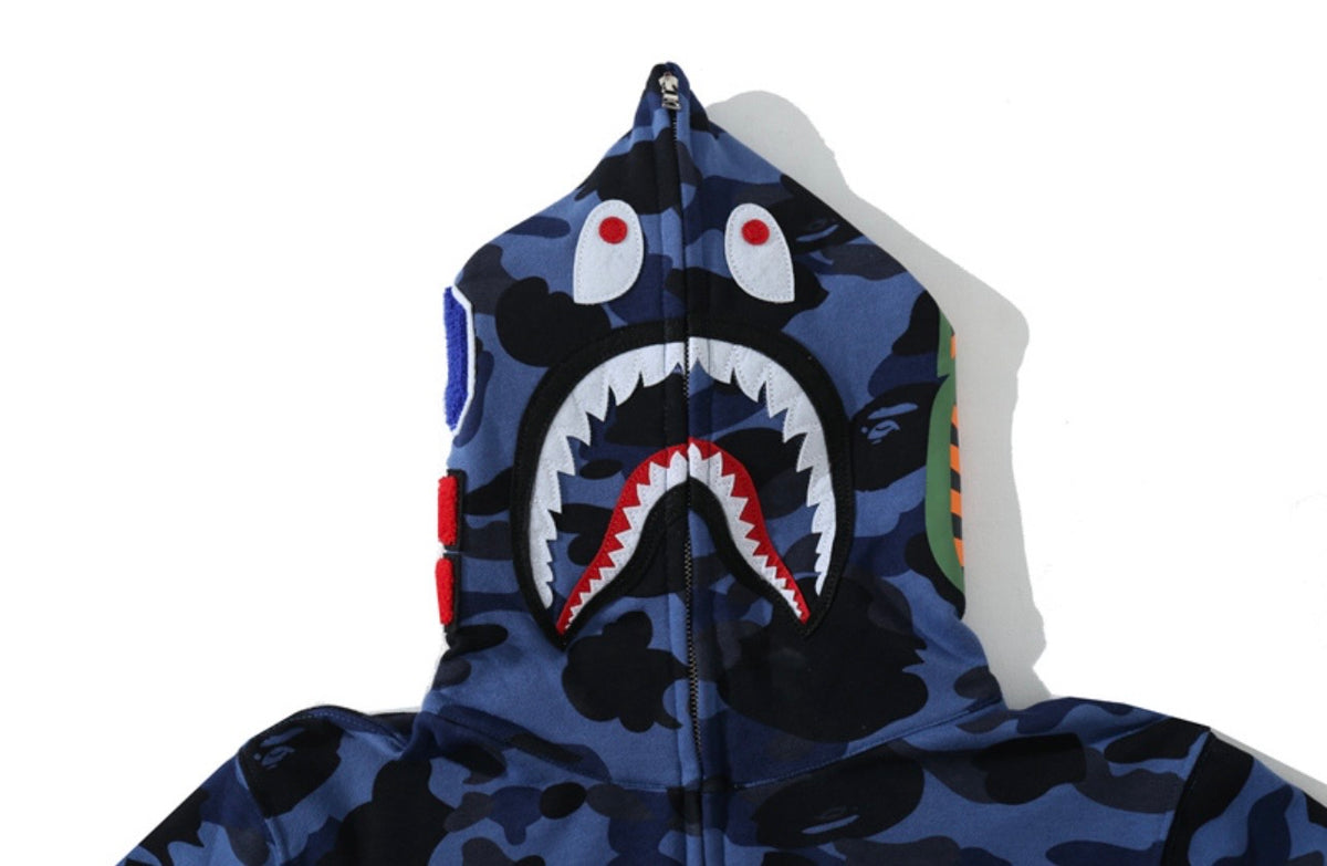 BAPE Shark Camo Full-Zip Hoodie