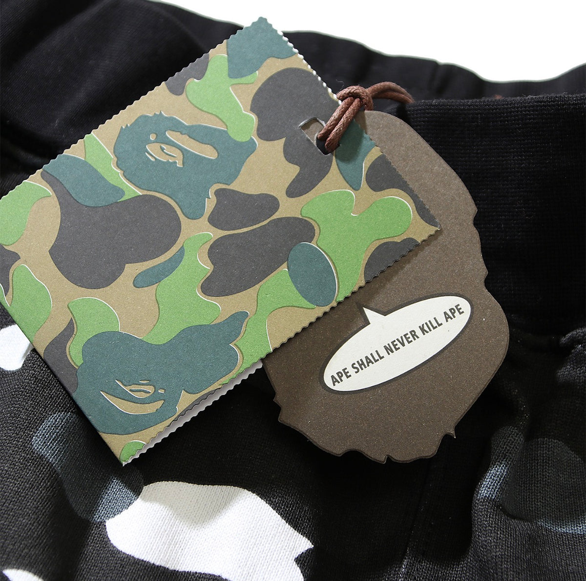 BAPE Shark Camo Shorts – Black & White