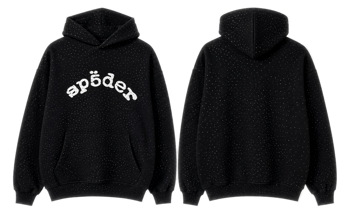 Sp5der Rhinestone Logo Hoodie