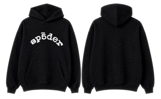 Sp5der Rhinestone Logo Hoodie