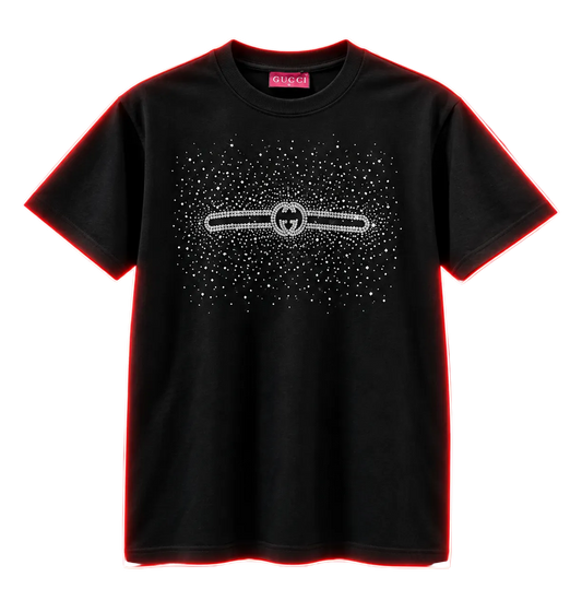 Gucci Crystal Logo T-Shirt – Black