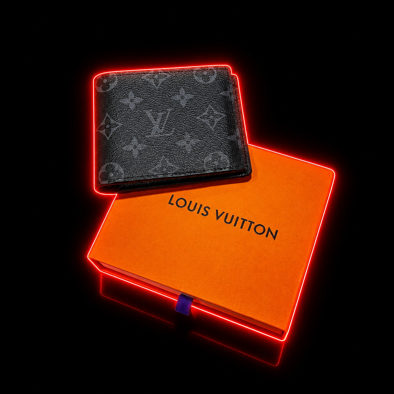 Inspired by LV Monogram Inspired Bi-Fold Wallet -Black