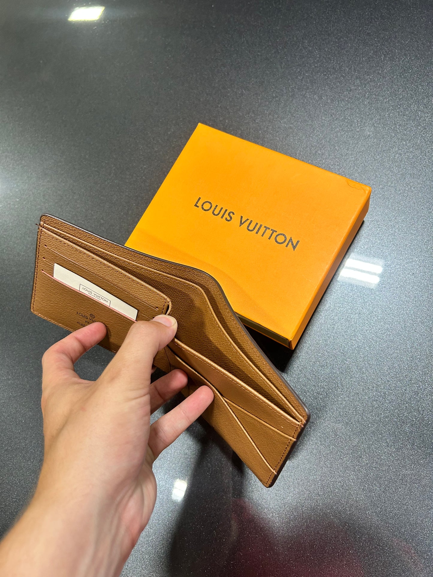 Inspired by LV Monogram Inspired Bi-Fold Wallet -Brown