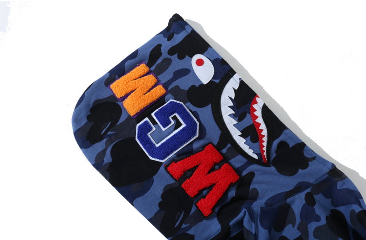BAPE Shark Camo Full-Zip Hoodie