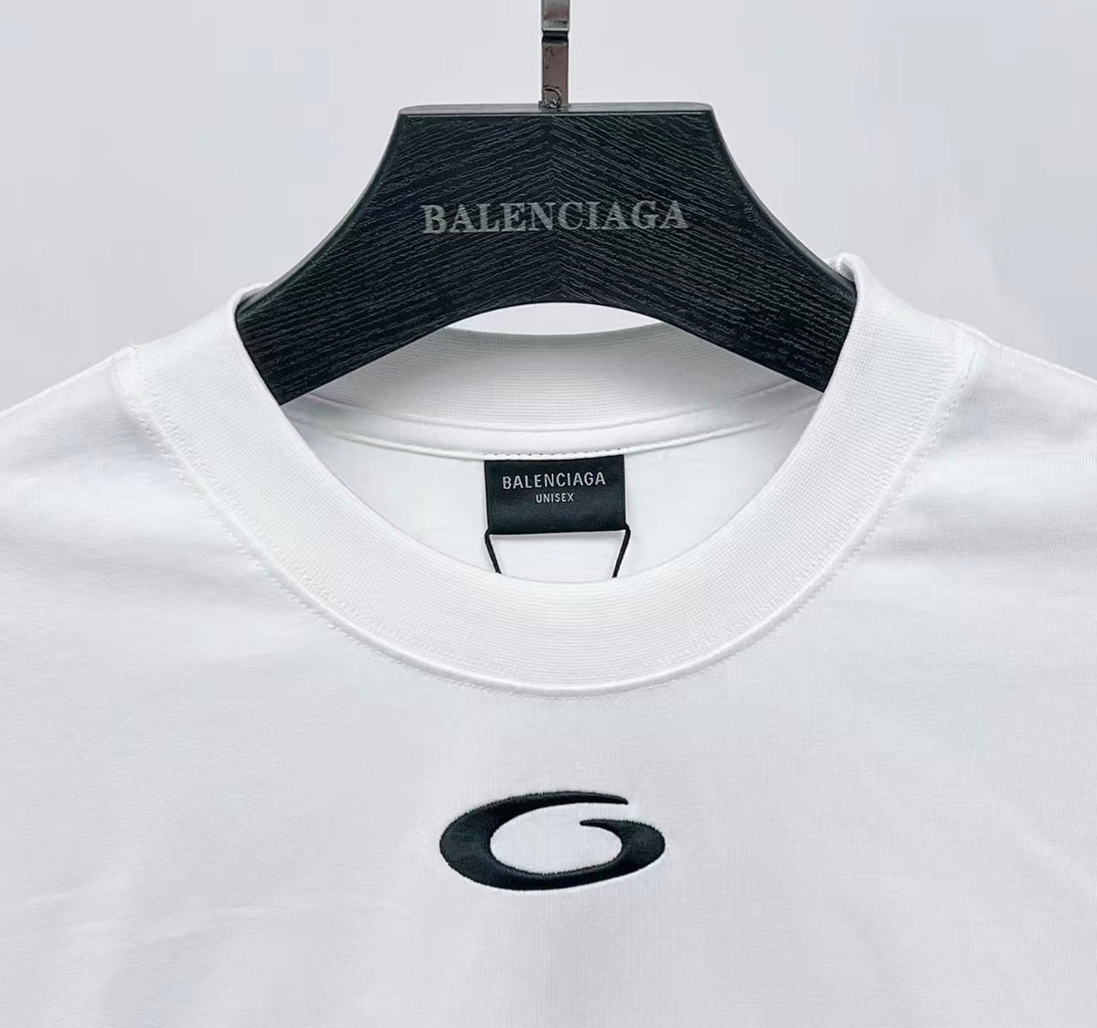 Balenciaga 01 Jersey Long-Sleeve Shirt – White