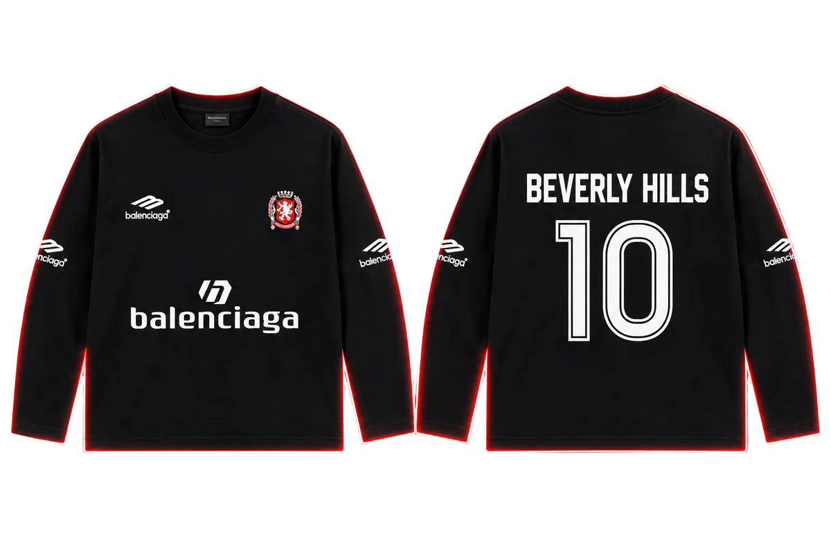 Balenciaga Beverly Hills 10 Long-Sleeve Shirt – Black