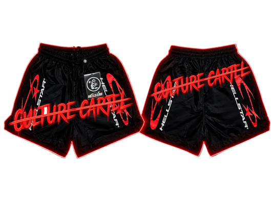 Hellstar Red Flame Shorts