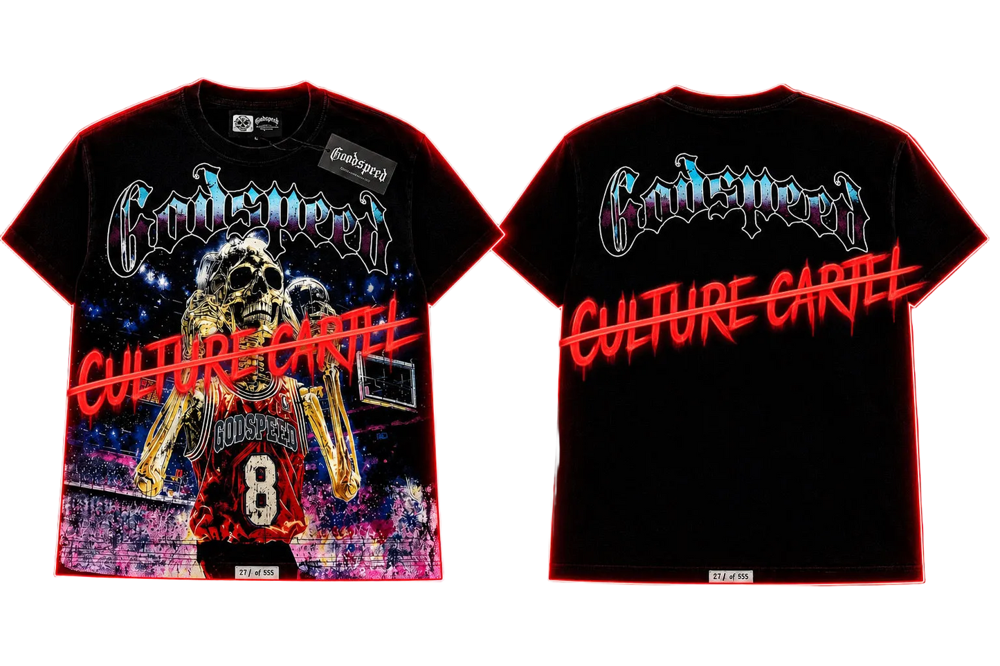 Inspired by Godspeed Courtside Skeleton Tee