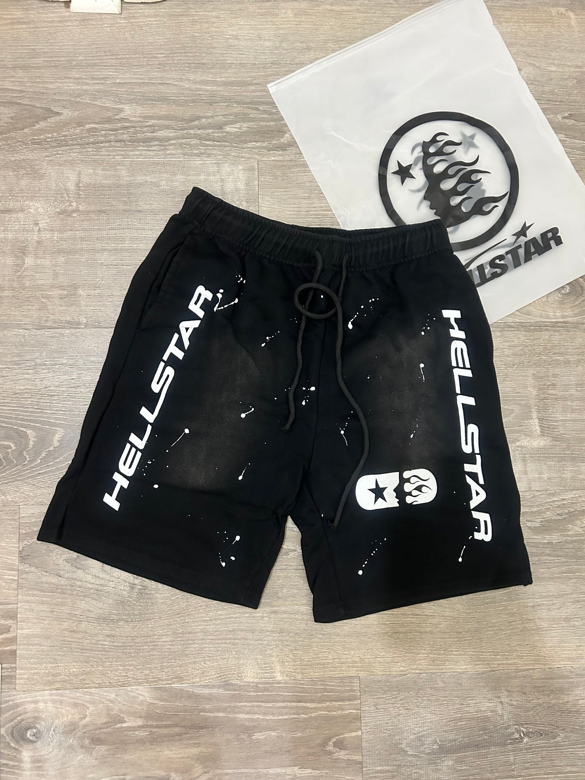 Hellstar Paint Splatter Logo Shorts