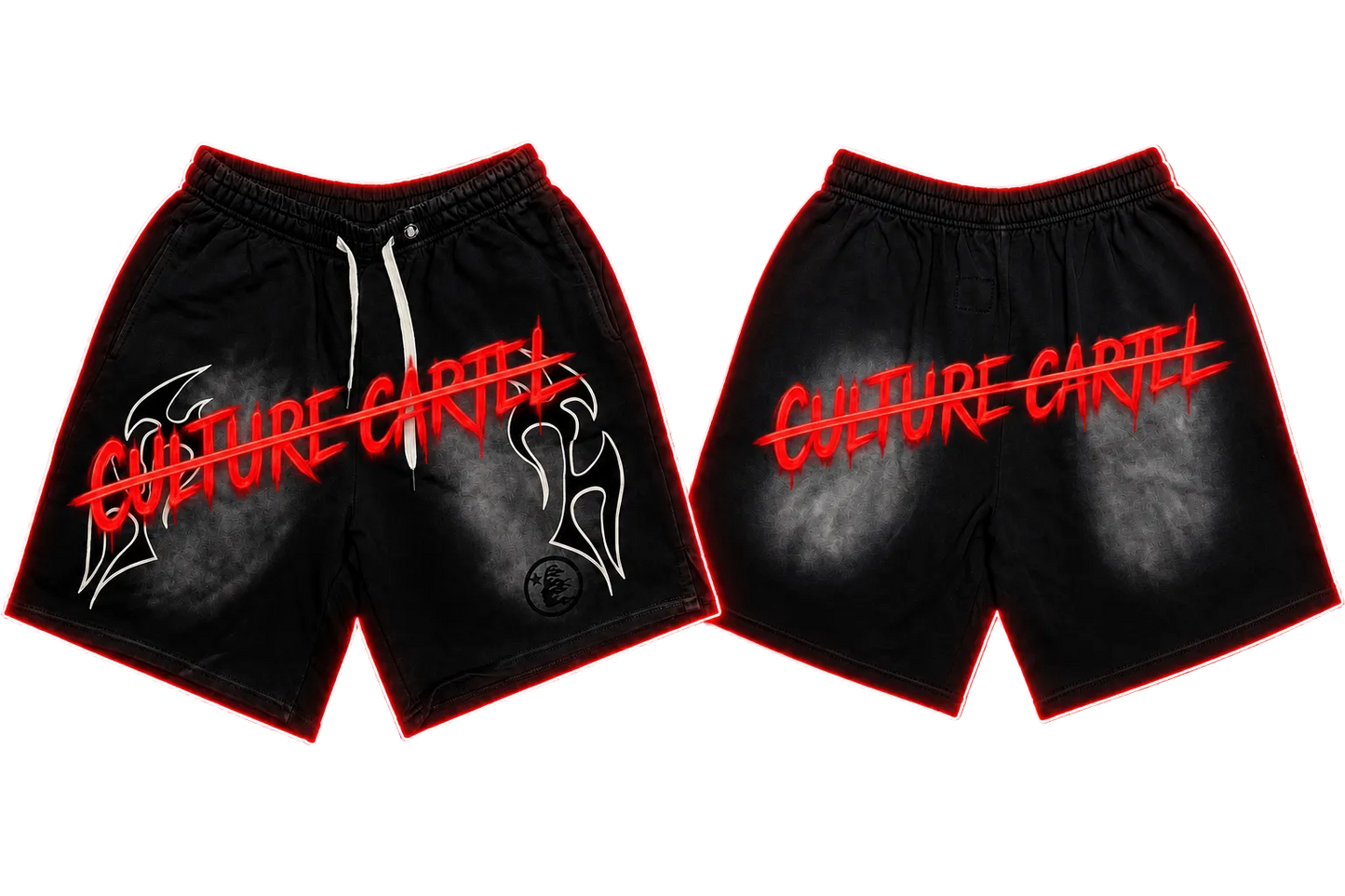 Hellstar Grey Flame Shorts