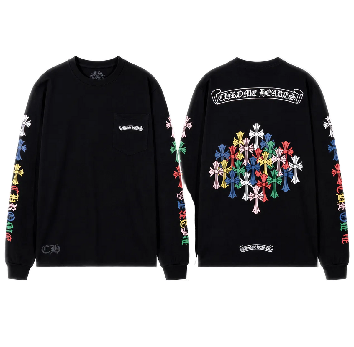Chrome Heart Multicolor Cross Long Sleeve
