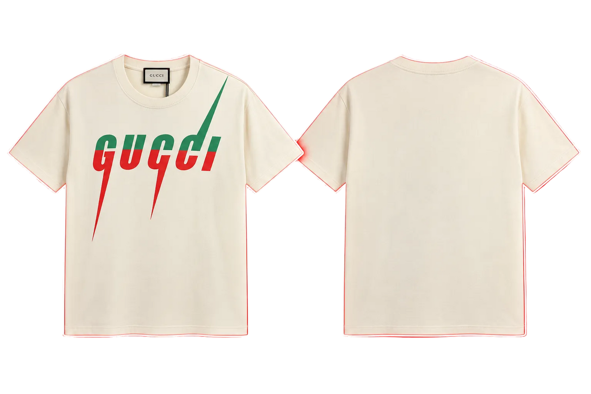 Gucci Web Stripe Logo T-Shirt – Cream