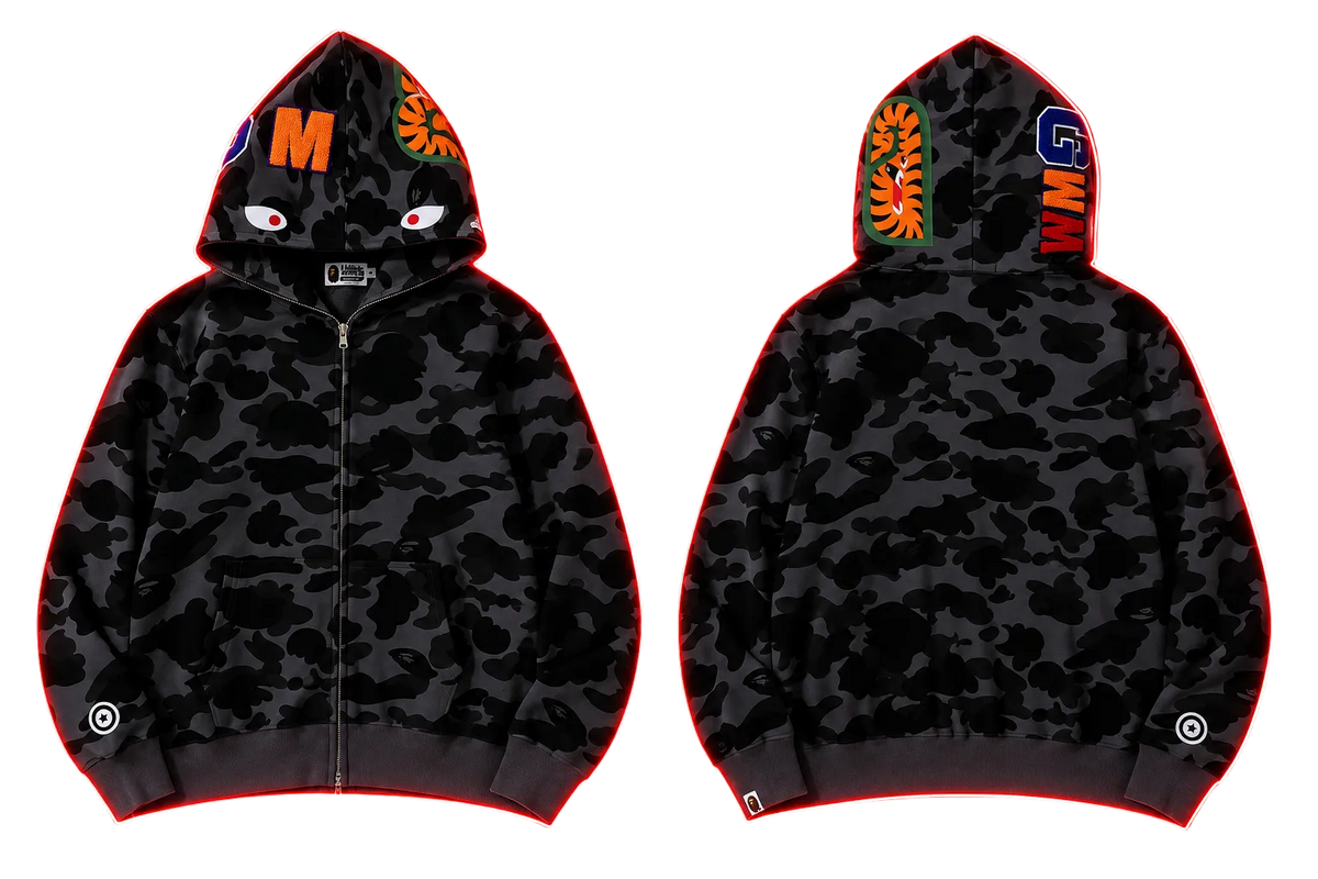 BAPE Shark Camo Full-Zip Hoodie