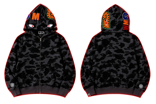 BAPE Shark Camo Full-Zip Hoodie
