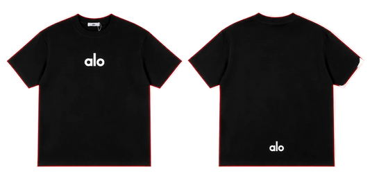 Alo Double Logo T-Shirt – Black
