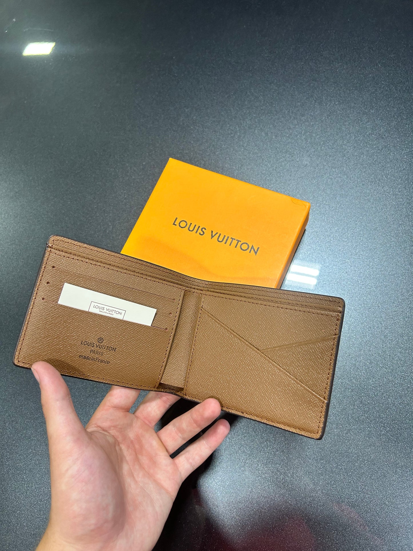 Inspired by LV Monogram Inspired Bi-Fold Wallet -Brown