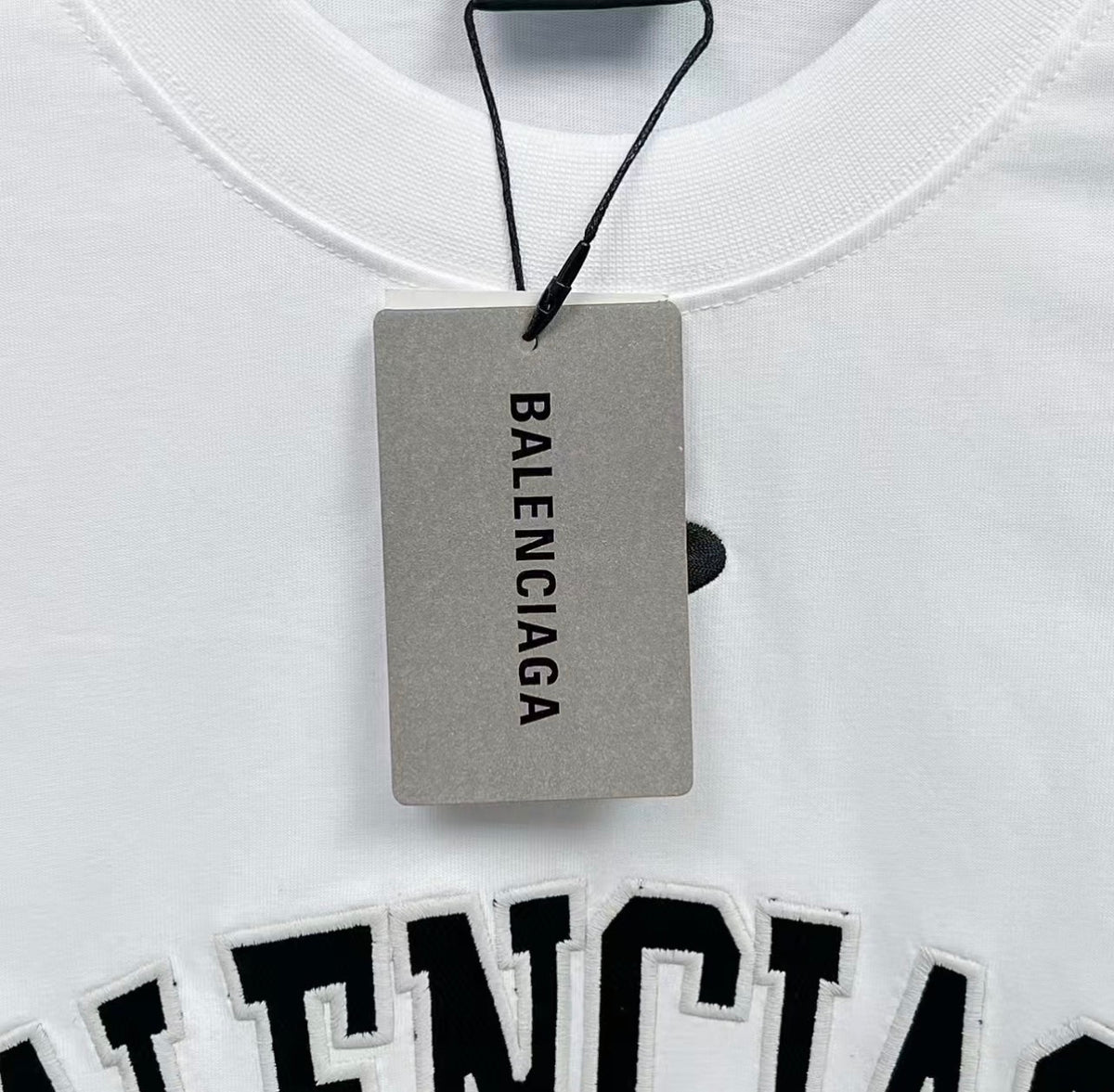Balenciaga 01 Jersey Long-Sleeve Shirt – White