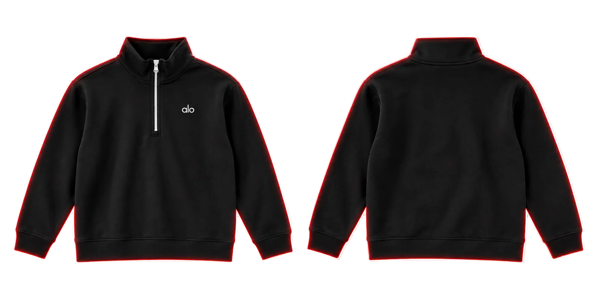 Alo Quarter-Zip Pullover – Black